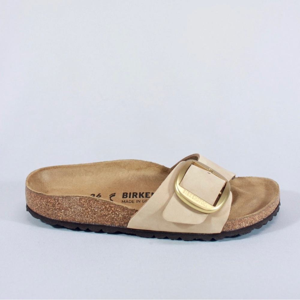 Birkenstock🍂Madrid BIG buckle leather sandals sandcastle size 41 US 10-10.5 - Picture 3 of 16